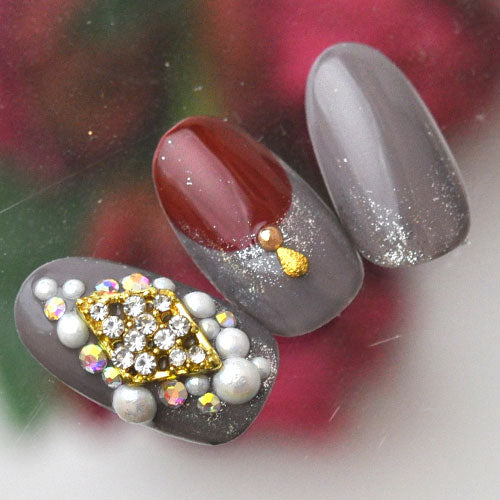 ネイルパーツ 2個 メタルパーツ ひし形 ランバス カーブ付き ビジュー | ネイル ジェルネイル パーツ ネイル用品 デコ ネイルジュエリー ゴールド ネイルアート ネイルグッズ デコパーツ ジェルネイルアート メタル ジェル ジェルネイルパーツ ネイル工房