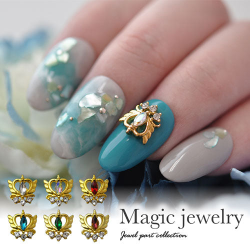 コンパクトミラージュエリー 2個 魔法 クリスタル ネイルアート ネイル