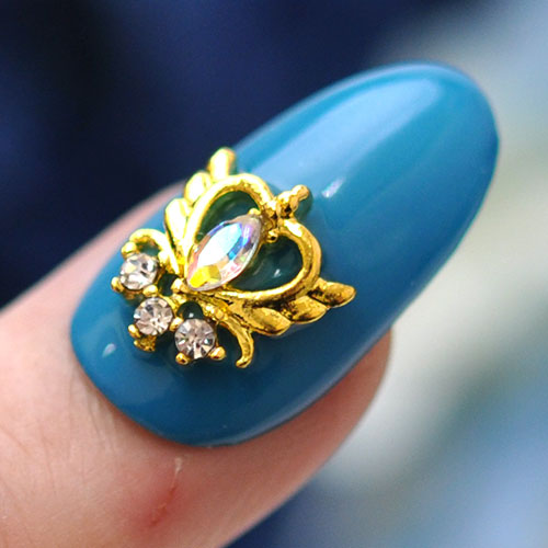 コンパクトミラージュエリー 2個 魔法 クリスタル ネイルアート ネイルジュエリー ゴールド ジェルネイル メタルパーツ | ネイル パーツ ネイル用品 ネイルパーツ ミラー メタル ゴールドパーツ ジェルネイルパーツ セルフ ジェルネイル用品 ジュエリー ネイル工房