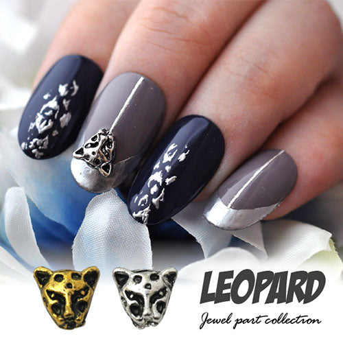 ネイルパーツ メタルパーツ アニマル ヒョウ レオパード 顔 | ネイル