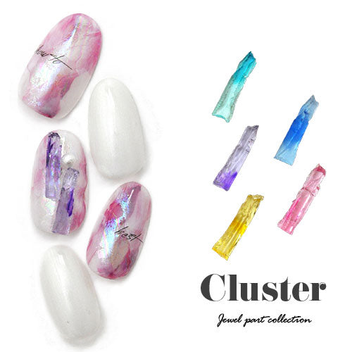 ネイルパーツ 天然石風クラスター 3個 カラフル | ジェルネイル ネイル パーツ ネイル用品 ジェル ネイルパーツ ストーン ワイヤー 天然石 石 ターコイズ アメジスト ローズクォーツ ネイルアート パワーストーン ジェルネイルパーツ ビジュー