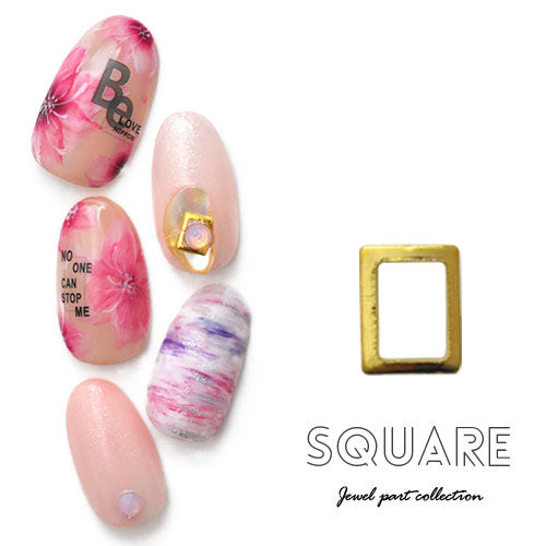 ネイルパーツ メタルパーツ フレーム 四角 カーブ付 小さい | ネイル ジェルネイル パーツ ネイル用品 デコ ネイルジュエリー ゴールド ネイル工房 ネイルアート ネイルグッズ デコパーツ ジェルネイルアート メタル ジェル ジェルネイルパーツ