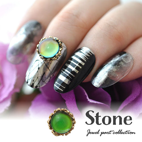 温度で色が変化する 不思議なジュエリー2個入 メタルパーツ ネイルジュエリー ネイルパーツ  | ジェルネイル ネイル パーツ 花 ジェル ネイル用品 メタル デコパーツ ジュエリーネイル  ジェルネイルパーツ ネイル工房