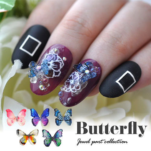 蝶々 メタルパーツ ネイルジュエリー ネイルパーツ リアル スケルトン 蝶  ネイルアート立体 3D |ジェルネイル ネイル パーツ 花 ジェル ネイル用品 メタル デコパーツ ジュエリーネイル  ジェルネイルパーツ ネイル工房