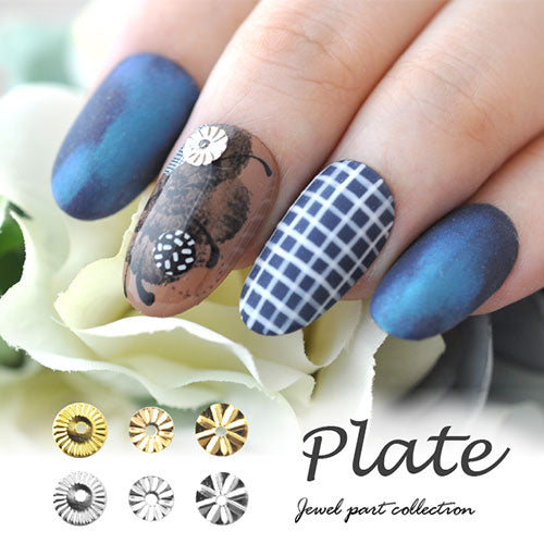 ネイルパーツ メタルパーツ メタルプレート メタル ラウンド | ネイル ジェルネイル パーツ シルバー ネイル用品 デコ ネイルジュエリー ゴールド ネイル工房 ネイルアート ネイルグッズ デコパーツ ジェルネイルアート ジェル ジェルネイルパーツ