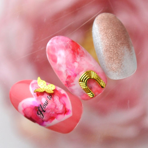 蝶々 5個入 立体 メタルパーツ ネイルジュエリー ネイルパーツ ( ゴールド / シルバー / ピンク ) 蝶 フラワーアート ネイルアート | ジェルネイル ネイル パーツ 花 ジェル ネイル用品 メタル デコパーツ ジュエリーネイル ゴールドパーツ ジェルネイルパーツ ネイル工房