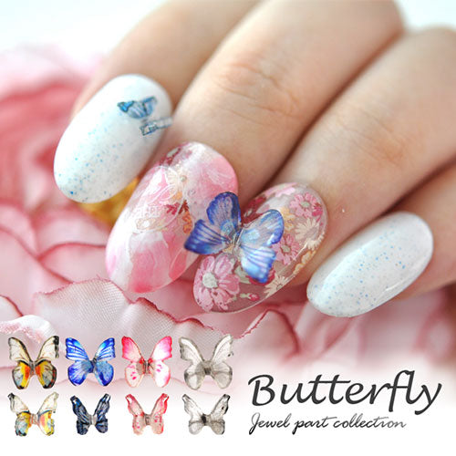 蝶々 メタルパーツ ネイルジュエリー ネイルパーツ リアル スケルトン