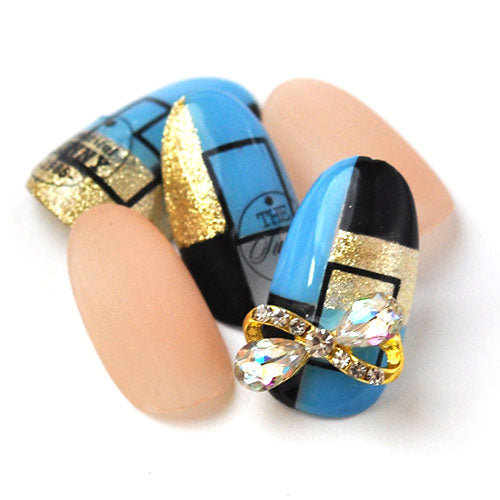 ネイルパーツ リボンジュエリー 2個 ネイルアート ネイルジュエリー リボン ジェルネイル メタルパーツ | ネイル パーツ ネイルパーツ ジェル ネイル用品 リボンモチーフ ハンドメイド デコ メタル  ジュエリーネイル ネイル工房