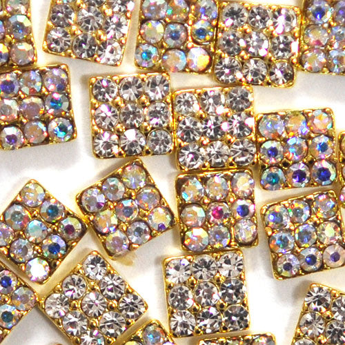 ネイルパーツ 四角 プレート パーツ 2個 ネイルアート ネイルジュエリー ジェルネイル メタルパーツ | ネイル パーツ ネイルパーツ ジェル ネイル用品 ハンドメイド デコ メタル  ジュエリーネイル ネイル工房