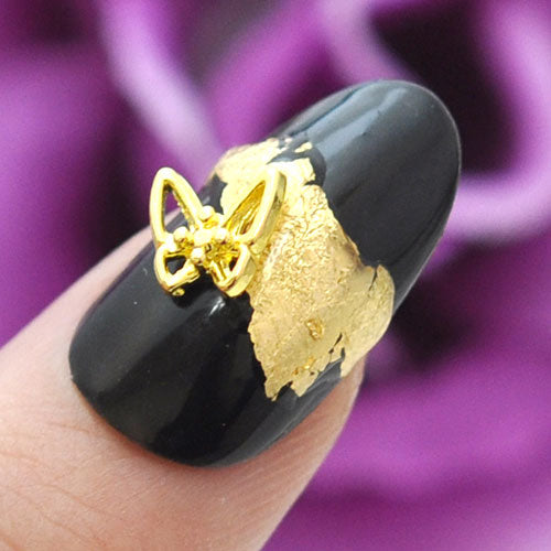 蝶々 メタルパーツ ネイルジュエリー ネイルパーツ ( ゴールド