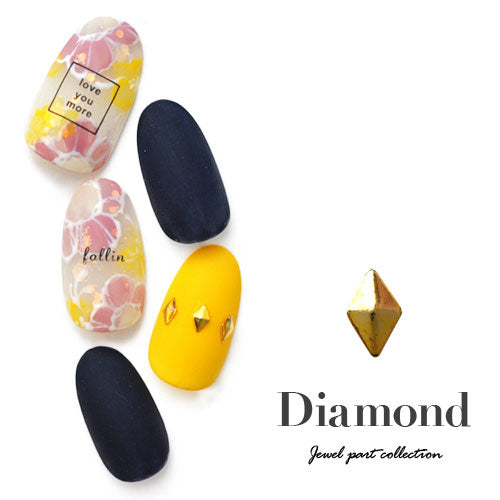 スタッズ メタルスタッズ ひし形 ランバス ダイヤ 3×4mm ゴールド | ラインストーン ネイル ストーン スタッズ メタルパーツ ネイル用品 ネイルパーツ ネイルジュエリー ジェルネイル ジェル パーツ メタルスタッズ ネイルアート ネイル工房