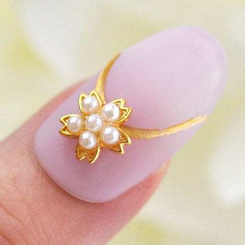 ネイルパーツ さくら 桜 フラワー パーツ 2個 ネイルアート ネイルジュエリー リボン ジェルネイル メタルパーツ | ネイル パーツ ネイルパーツ ジェル ネイル用品 ハンドメイド デコ メタル  ジュエリーネイル ネイル工房