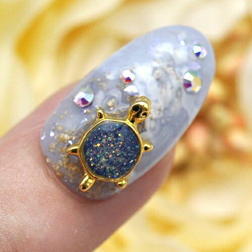 カメメタルラメパーツ 2個入 メタルパーツ ネイルジュエリー ネイルパーツ ゴールド  ラメパーツ アート ネイルアート | ジェルネイル ネイル パーツ  ジェル ネイル用品 メタル デコパーツ ネイルジュエリー ゴールドパーツ ジェルネイルパーツ ネイル工房