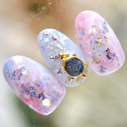 カメメタルラメパーツ 2個入 メタルパーツ ネイルジュエリー ネイル