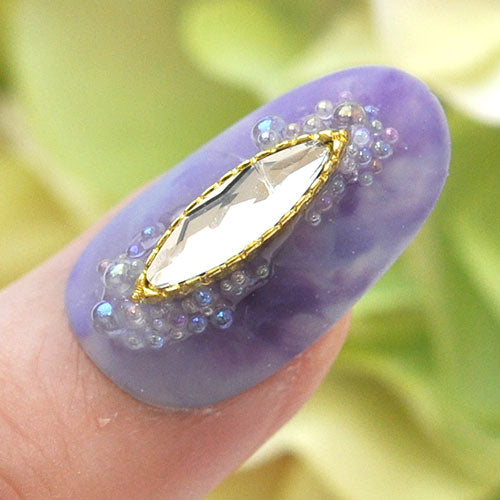 ネイルパーツ 2個 メタルパーツ ネイルジュエリー マーキス スティック 棒 プレート クリスタル | メタル ネイル パーツ ジェルネイル ネイル用品 ネイルパーツ ジェル メタルスタッズ ネイル工房