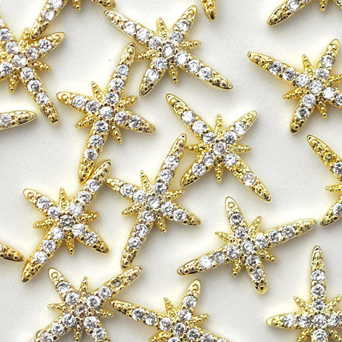 十字架 クロス ジルコニア製 メタルパーツ  ネイル パーツ ストーン クリスタル ネイルジュエリー ネイルアート ゴールド ジェルネイル | ネイルパーツ ネイル用品 ジェル ジェルネイルパーツ ジェルネイル用品  ネイル工房