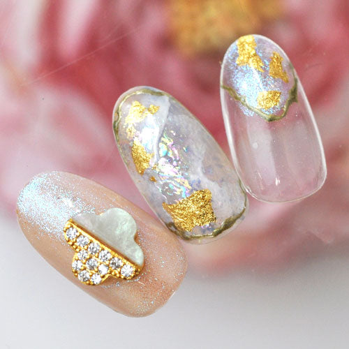 ネイルパーツ メタルパーツ ネイルジュエリー オパール  クローバー フラワー ジルコニア オパール | メタル ネイル パーツ ジェルネイル ネイル用品 ネイルパーツ ジェル メタルスタッズ ネイル工房