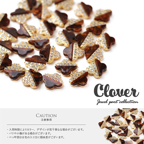 ネイルパーツ メタルパーツ ネイルジュエリー べっ甲 ウッド クローバー フラワー ジルコニア オパール | メタル ネイル パーツ ジェルネイル ネイル用品 ネイルパーツ ジェル メタルスタッズ ネイル工房