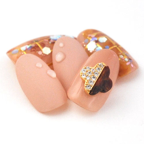 ネイルパーツ メタルパーツ ネイルジュエリー べっ甲 ウッド クローバー フラワー ジルコニア オパール | メタル ネイル パーツ ジェルネイル ネイル用品 ネイルパーツ ジェル メタルスタッズ ネイル工房