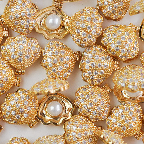 ネイルパーツ メタルパーツ マリンパーツ ネイルジュエリー  ゴールド ロケットペンダント シェル 貝 ジルコニア | メタル ネイル パーツ ジェルネイル ネイル用品 ネイルパーツ ジェル シェル スタッズ 夏 マリン シェルパーツ メタルスタッズ ネイル工房