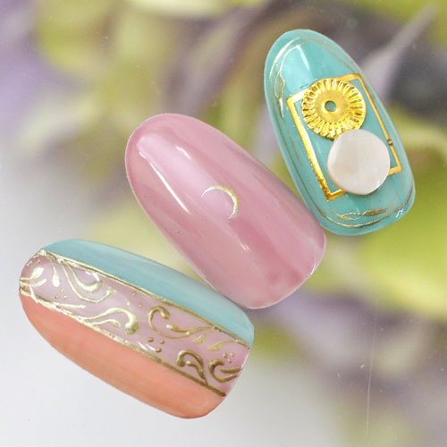 ネイルパーツ シェル パール ラウンド プレート ピンク 天然貝 ネイルアート かわいい シェル 2個入 | ジェルネイル ネイル パーツ ジェル ネイル用品 パールストーン デコ ハンドメイド レジン ハンドメイドアクセサリー ネイルグッズ ネイル工房