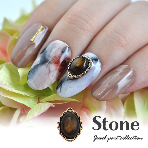 パワーストーン 天然石 タイガーアイ ラインストーン 2粒入り ネイル ストーン パーツ 石 ネイル用品 ネイルパーツ ネイルジュエリー | ジェル ネイルアート レジン セルフネイル アート グッズ ジェルネイルパーツ アクセサリー デコパーツ ネイル工房