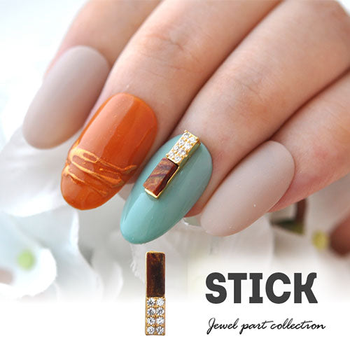 ネイルパーツ メタルパーツ ネイルジュエリー スティック 棒 プレート ジルコニア | メタル オパール ネイル パーツ ジェルネイル ネイル用品 ネイルパーツ ジェル メタルスタッズ ネイル工房