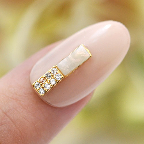 ネイルパーツ メタルパーツ ネイルジュエリー スティック 棒 プレート ジルコニア | メタル オパール ネイル パーツ ジェルネイル ネイル用品 ネイルパーツ ジェル メタルスタッズ ネイル工房