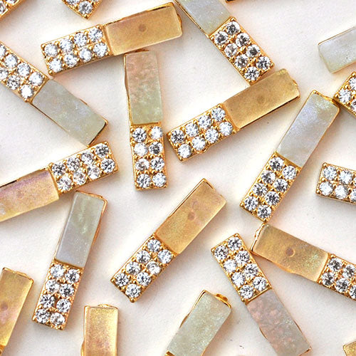 ネイルパーツ メタルパーツ ネイルジュエリー スティック 棒 プレート ジルコニア | メタル オパール ネイル パーツ ジェルネイル ネイル用品 ネイルパーツ ジェル メタルスタッズ ネイル工房