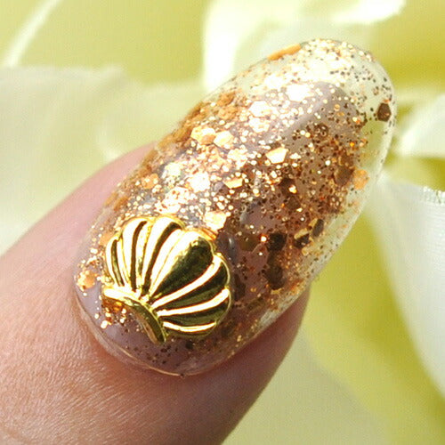 メタルパーツ ネイルジュエリー ネイルパーツ ( ゴールド / シルバー ) マリンパーツ「シェル・貝」カーブ付 | メタル ネイル パーツ ジェルネイル ネイル用品 ネイルパーツ ジェル シェル スタッズ 夏 マリン シェルパーツ メタルスタッズ ネイル工房