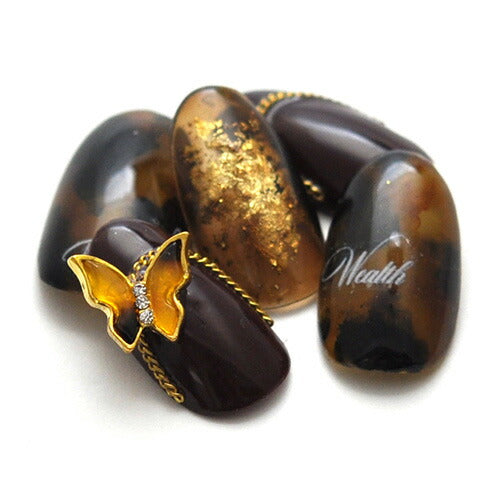 蝶々 2個入 べっ甲 立体 メタルパーツ ネイルジュエリー ネイルパーツ クリスタル 蝶 アート ネイルアート |ジェルネイル ネイル パーツ 花 ジェル ネイル用品 メタル デコパーツ ジュエリーネイル ゴールドパーツ ジェルネイルパーツ ネイル工房