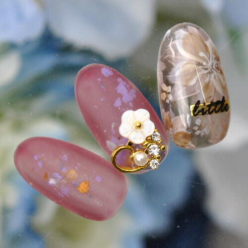 ネイルパーツ 2個入 メタルパーツ フラワー ハート クリスタル パール ゴールド ストーン ネイルアート ジュエリー ジェルネイル ネイル アート ネイルパーツ | パーツ ネイル用品 ジェル ジェルネイルパーツ 花 ジェルネイル用品 ネイルグッズ  ネイル工房