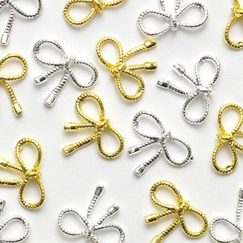 リボン メタルパーツ ネイルパーツ ネイルジュエリー 水引 和風 ゴールド シルバー 七五三 | ジェルネイル ネイル用品 ジェル ネイルパーツ ラインストーン ストーン リボンモチーフ スタッズ モチーフ 石 メタルスタッズ ネイル工房