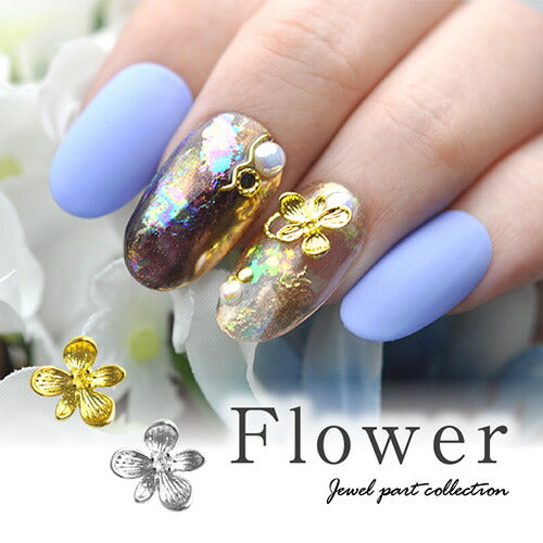 メタルパーツ 立体的なお花 ネイルアート ゴールド シンプル ジェルネイル 5個入 フラワーアート 和 | ネイル パーツ ネイルパーツ ジェル ネイル用品 フラワー メタル フラワーパーツ 花 ジュエリー ジェルネイル用品 ネイル工房