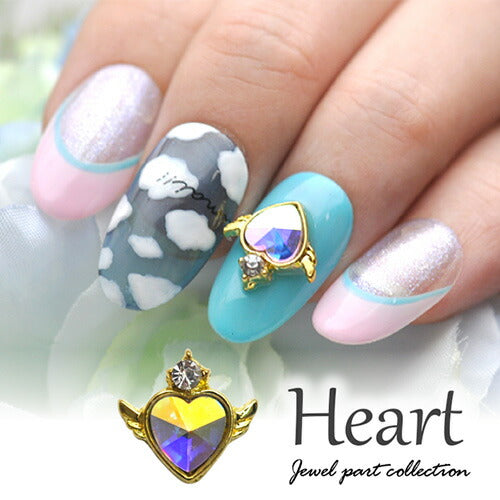 ネイルパーツ ハート 美少女 魔法 新色 | ネイル ジェルネイル パーツ ネイル用品 デコ ネイルジュエリー ゴールド ネイルアート デコパーツ メタル ジェル ジェルネイルパーツ メタルパーツ ジュエリー ジェルネイル用品 アート セルフネイル