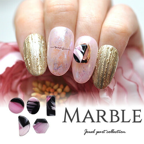 マーブルストーンピンク　ネイルジュエリー ネイルパーツ　ネイルストーン ネイルジュエリー | ジェルネイル ネイル パーツ ジェル ネイル用品 メタル  ネイルアート ジュエリーネイル ゴールドパーツ ネイル工房