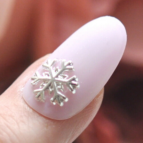 ネイルパーツ メタルパーツ 雪結晶  5個入 / ゴールドorシルバー ネイルアート | メタル ネイル パーツ ジェルネイル ネイル用品 ジェル 雪の結晶 ジュエリー 雪 結晶 ジェルネイル用品