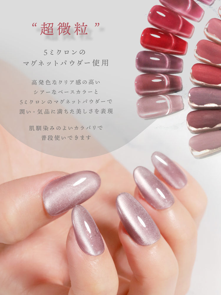 5ミクロン クリア感にこだわったガラスver. まるでセラミック 超微粒  マグネットネイル 「5micron Magnet」 カラージェル ジェルネイル クリアカラー ネイルジェル アートジェル ジェルネイル用品 爪 カラージェルネイル ネイル工房 にわちゃん