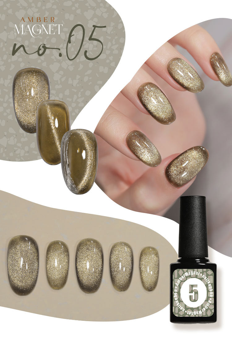 マグネットネイル 冬のWarmカラー アンバー 琥珀 『Amber Magnet』 カラージェル ジェルネイル クリアカラー  ネイルジェル アートジェル ジェルネイル用品 爪 カラージェルネイル ネイル工房 にわちゃん