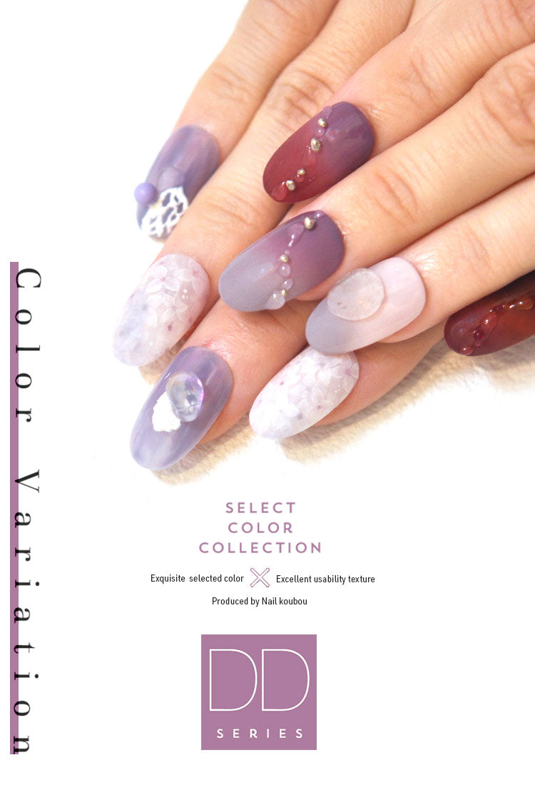 【全6色セット】カラージェル DDシリーズ フラワー 紫陽花 あじさい  ジェルネイル セレクトカラージェル | カラー ポリッシュ ネイルジェル アートジェル ジェルネイル用品 爪 カラージェルネイル ジェルネイルアート ネイル工房 にわちゃん