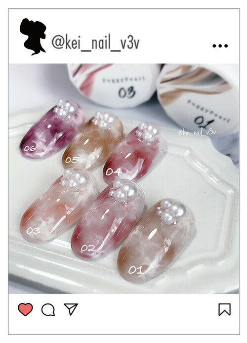 カラージェル クリア～シアーにパールを入れた「Foggy Pearl 」 ジェル