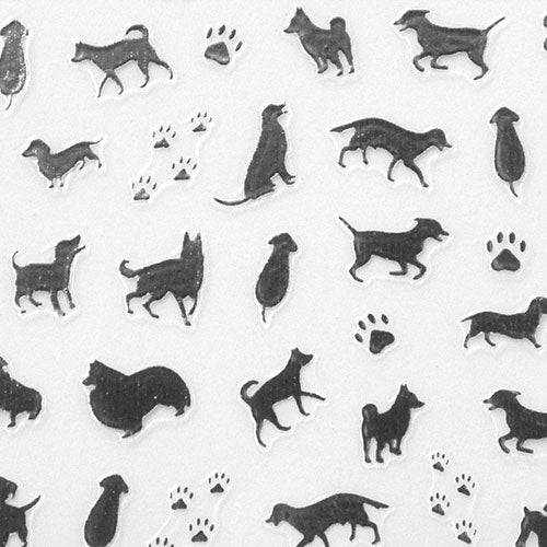 ネイルシール 極薄 犬 ドック ダックス レトリバー ポメラニアン 足跡