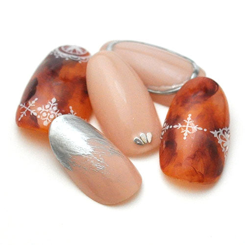 ネイルシール レース ライン フラワー 刺繍 モチーフ 細かい