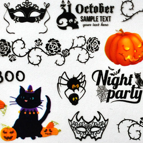 ハロウィン かぼちゃ 文字 ミラーホイル| ジェルネイル ネイル パーツ