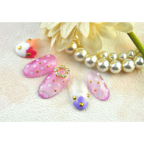 ジェルネイルやレジンに ネイルジュエリー ナナストーン フラワー・丸型 リングフラワージュエリー | 春 ジェルネイル ネイルパーツ ネイル パーツ ネイル用品 ジェル レジン ストーン ハンドメイド 花 ジェルネイル用品 ネイルアート ネイルアートパーツ ネイル工房