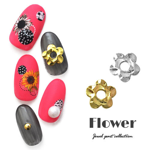 メタルパーツ フラワー お花 マリメッコ プレート ネイルアート ネイルジュエリー ゴールド シルバー シンプル ジェルネイル フラワーアート | ネイル パーツ ネイルパーツ ジェル ネイル用品  ジュエリーネイル ネイルグッズ フラワーパーツ ネイル工房