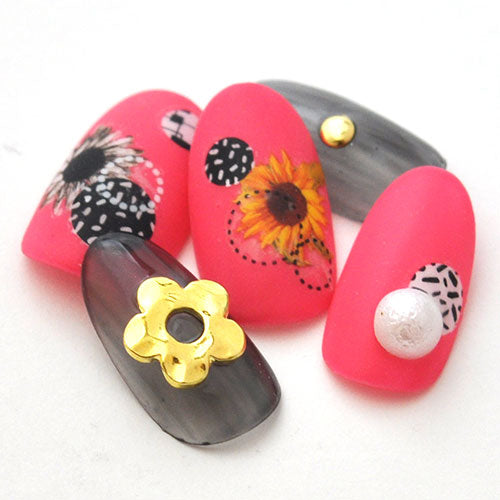 メタルパーツ フラワー お花 マリメッコ プレート ネイルアート ネイルジュエリー ゴールド シルバー シンプル ジェルネイル フラワーアート | ネイル パーツ ネイルパーツ ジェル ネイル用品  ジュエリーネイル ネイルグッズ フラワーパーツ ネイル工房