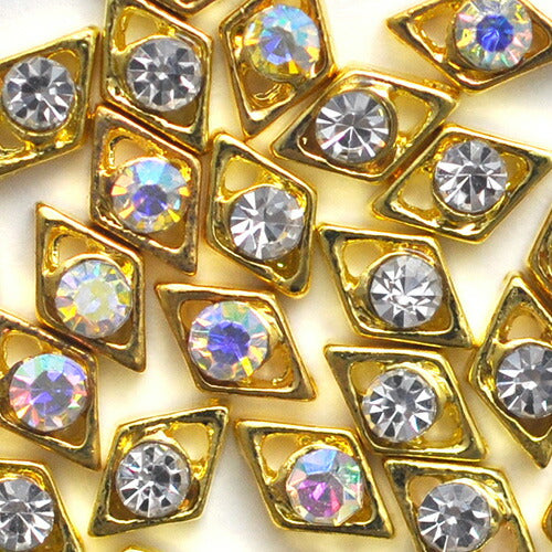 ネイルパーツ  メタルパーツ ひし形 ネイル パーツラインストーン クリスタル ネイルジュエリー ネイルアート ゴールド ジェルネイル | ネイル用品 ジェル ジェルネイル用品 アート メタル ジュエリー デコパーツ ネイル工房