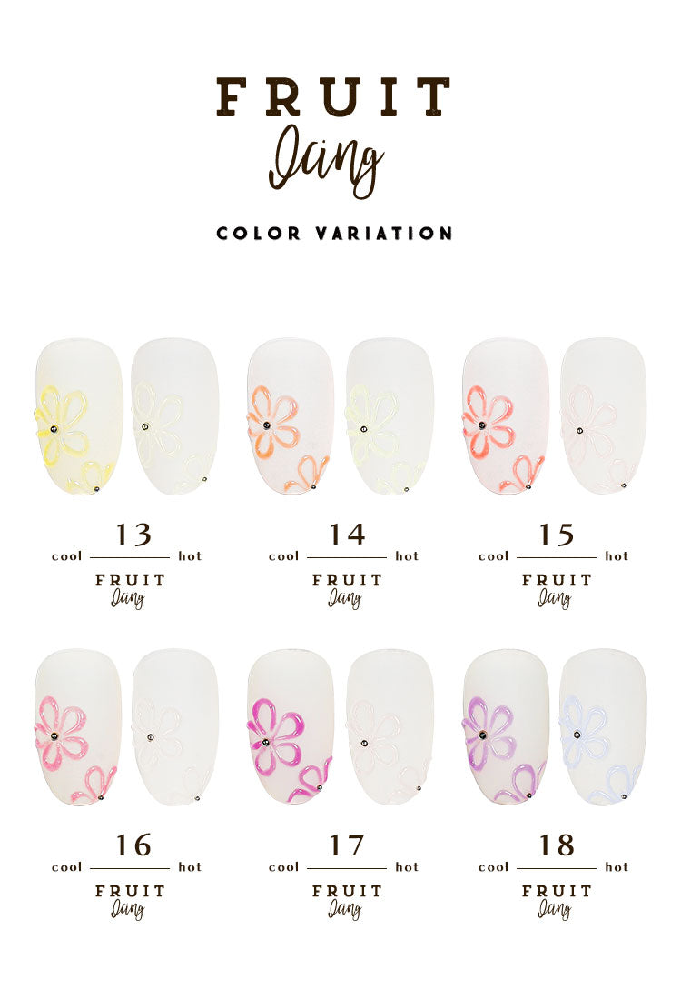 【FruitIcing13～22セット】温度で色が変化する アイシングジェル  カメレオン アイシング ジェルネイル カラージェル | カラー ポリッシュ ネイルジェル アートジェル ジェルネイル用品 爪 カラージェルネイル ジェルネイルアート ネイル工房 にわちゃん