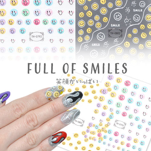 スマイル 原宿系 ネイルシール パステル かわいい | ジェルネイル